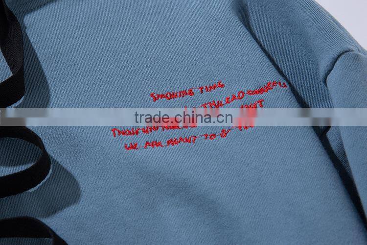 Wholesale Contrast color Stripe Long sleeve hoodie