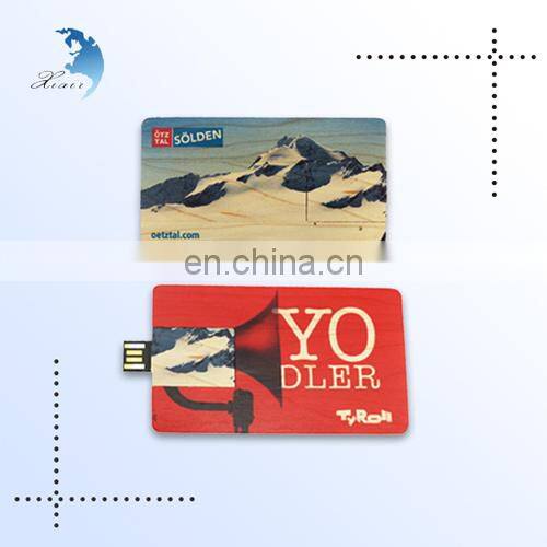 Wholesale good quality wooden gift USB card 2.0 flash drive