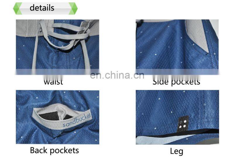 Wholesale quick dry polyester swimming suits, custom fishing shorts no minimum