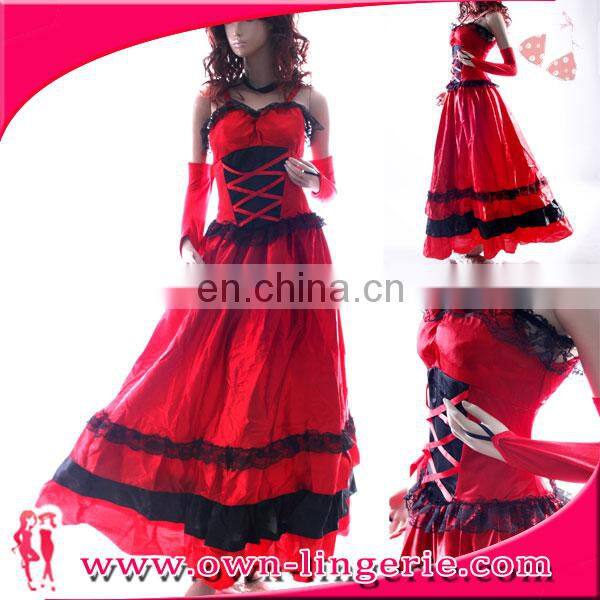 Top Quality Make Adult Performance Costume red wedding costumes party adult professional costumes