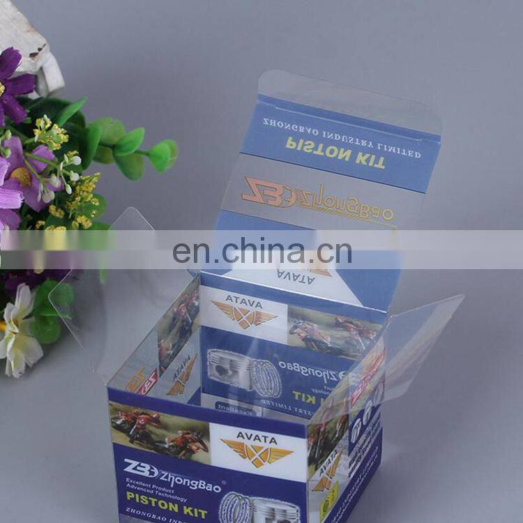 wholesale custom PVC packing box printing, PP plastic box, transparent storage box for motorcycle piston kit