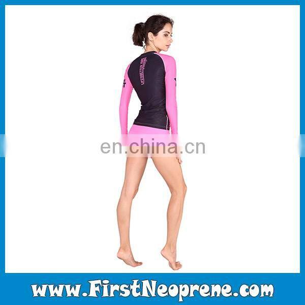 Factory Outlet Whole Sale Colorant Match Long Sleeve Rash Guard