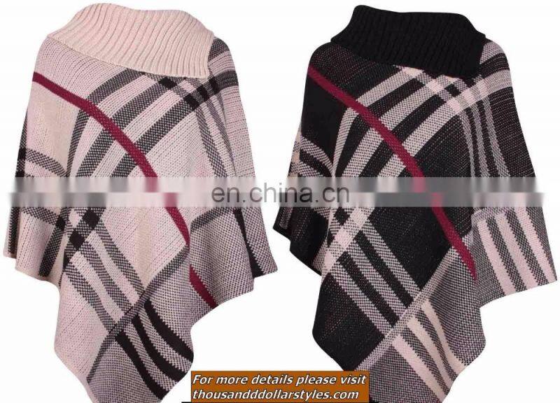 Indian Handmade Ladies Casual Ladies Sleeve Cloak Cape Coat Woolen Poncho Warm Shawl Sweater Outwear