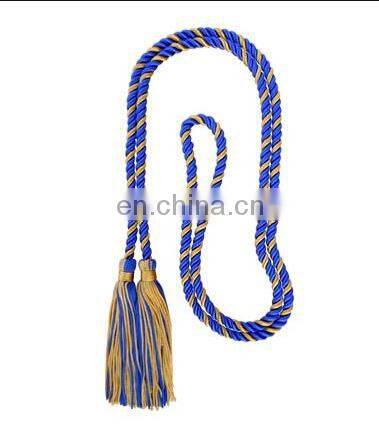 Royal Blue and Gold Intertwined tassel Cords