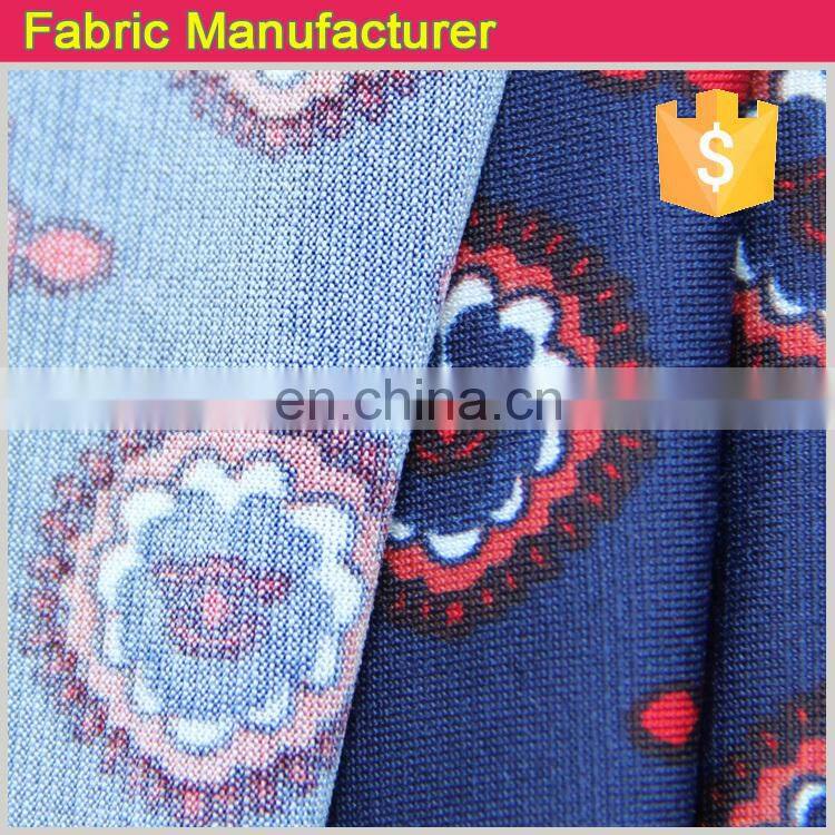 stretch DTY 100% polyester jersey knit print fabric