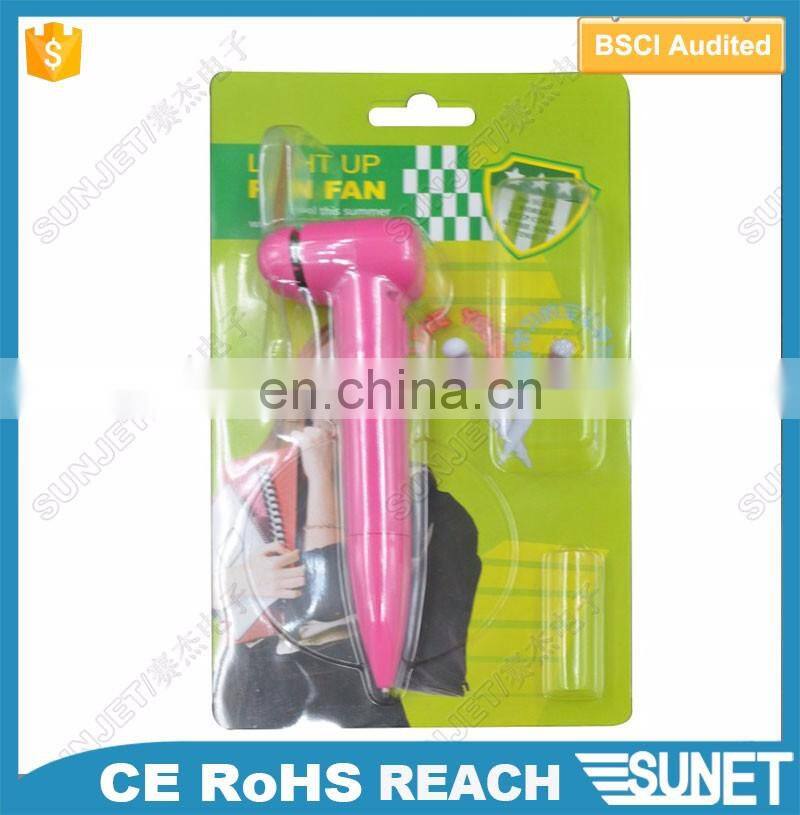 New fashion batteries changed cutom led fan pen