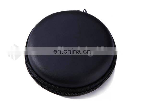 Round hard shell waterproof storage eva earphone case with custom logo