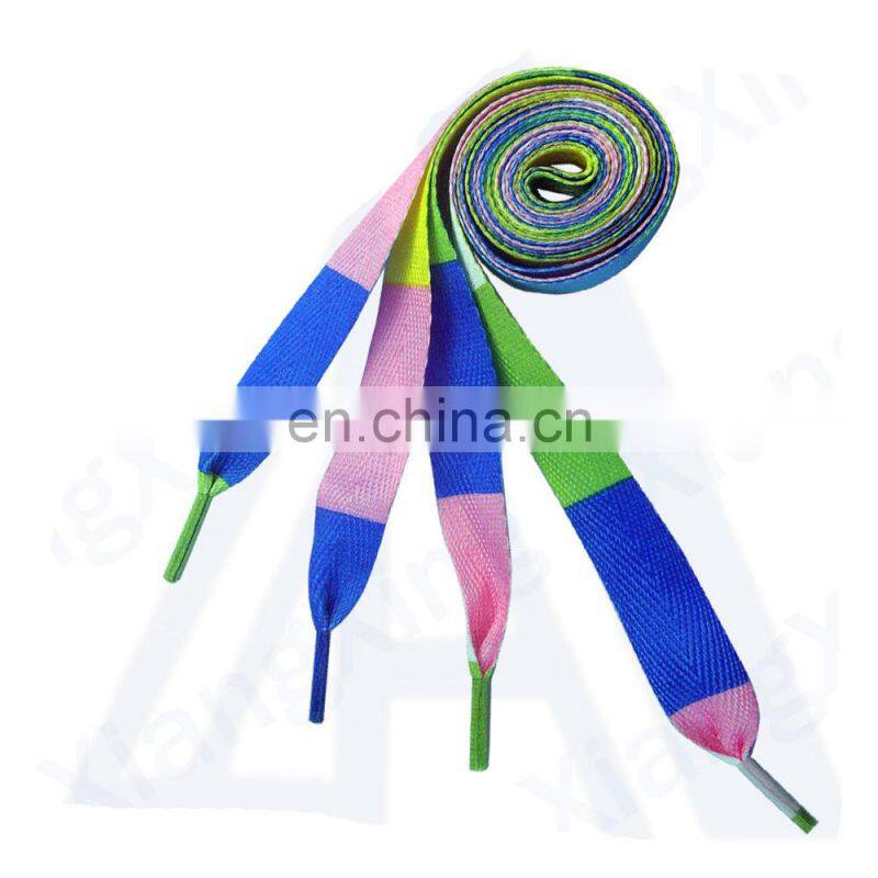 100% polyester flat any patterns shoelaces/twill tape shoelaces