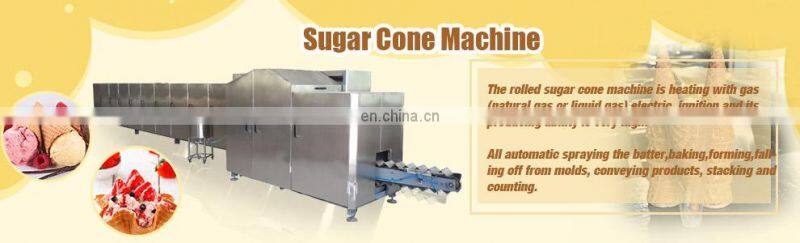 High Quality Commercial Used Crisp Rolled Sugar Waffle Cone Rolling Making Machine Fully Automatic Ice Cream Cone Line For Sale