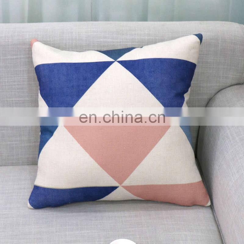 i@home Simple modern geometric series car print linen sofa pillow cushion cover