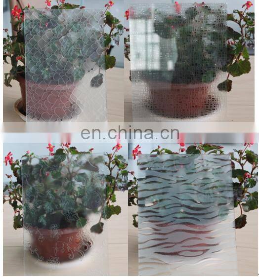 4mm to 10mm Acid etched frosted decorative design wall mirror