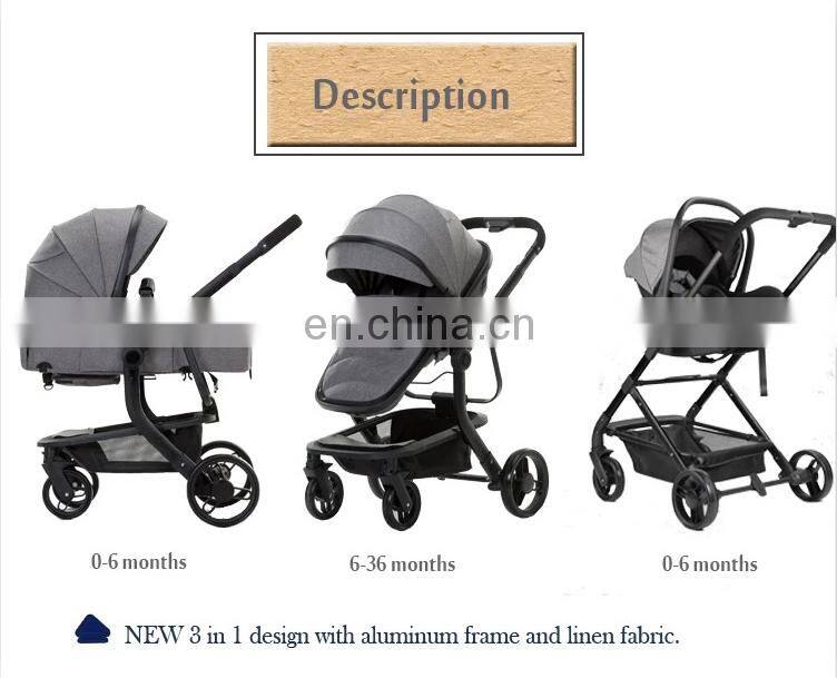 baby stroller 3 in 1 luxury baby pram/3 in1 baby stroller/baby stroller luxury car seat