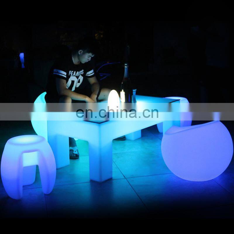 PE plastic led bar cube chairs,illuminated cube stool,plastic led cube seating