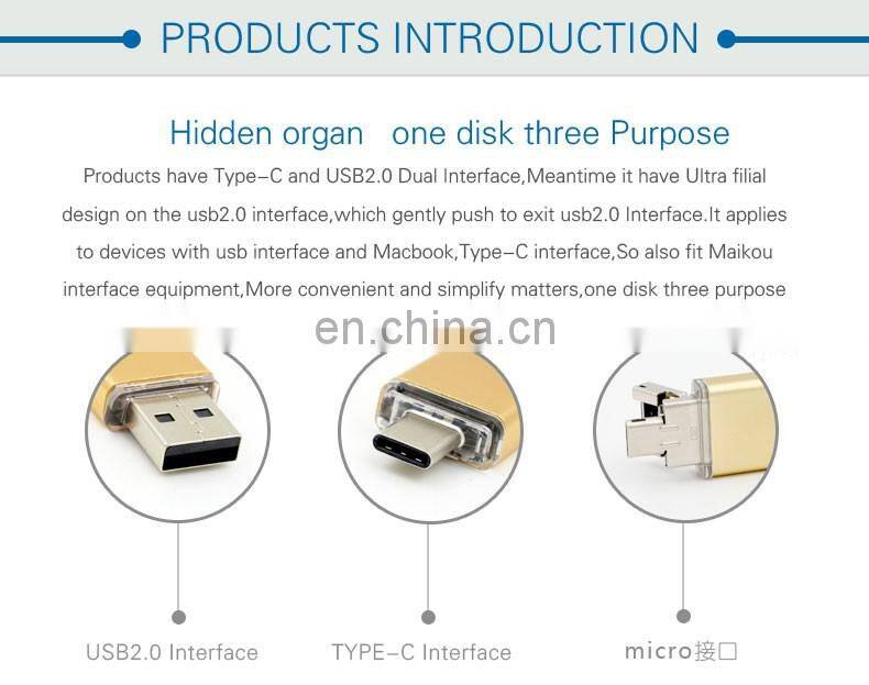 2018 hot USB 2.0 Type C Flash Drive OTG USB-C Memory Stick U Disk 16GB