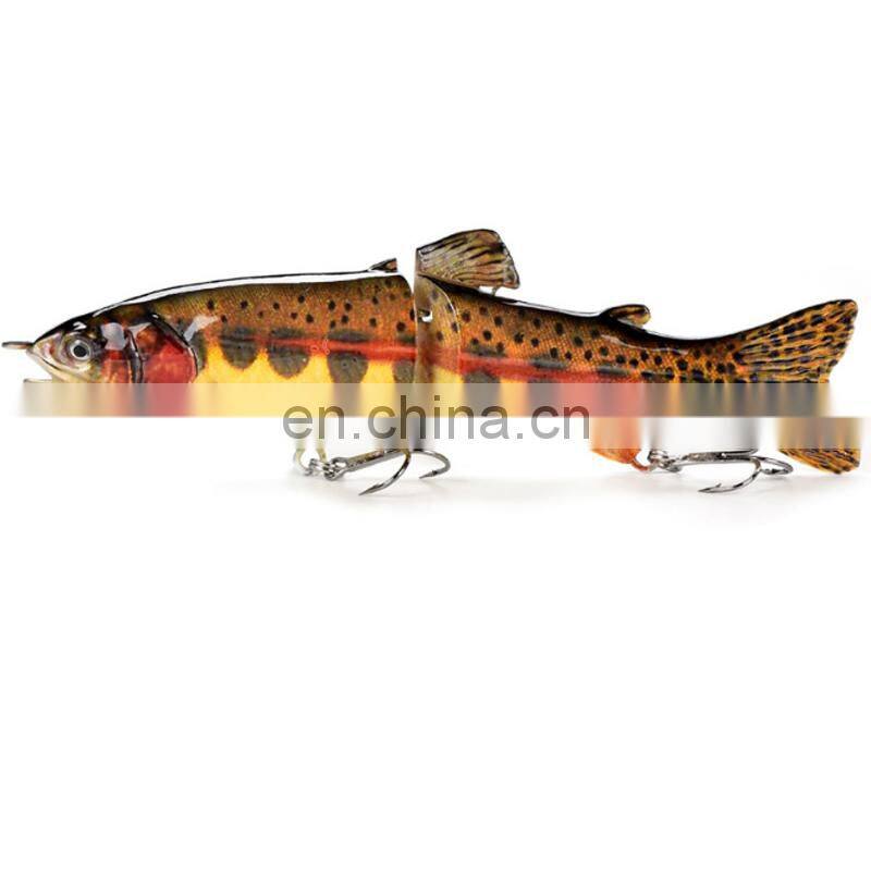 18cm 65.5g High Quality Salmon Shape Big Size 2 Sections multi jointed minnow bait