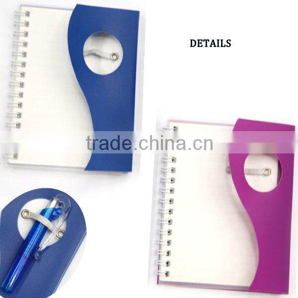 custom design print writing notebook with mini pen