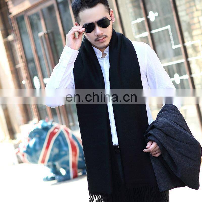 60*190cm Custom branded scarf men's autumn and winter style Korean solid color cashmere scarf wild long warm dual-use shawl