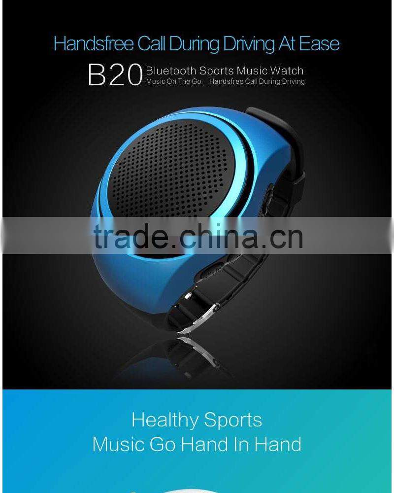 2015 new general hot sell bluetooth speaker smart sport music watch