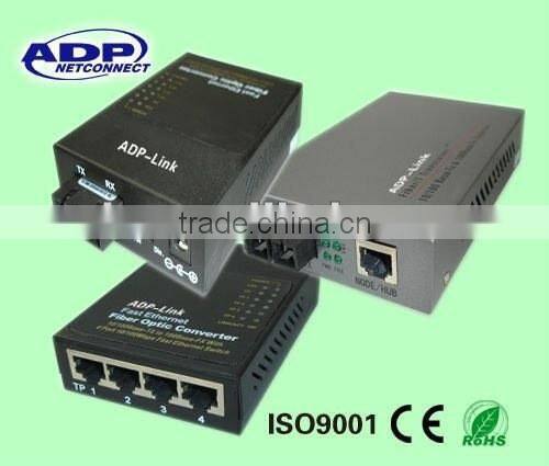 factory price with hard quality single mode fiber media converter