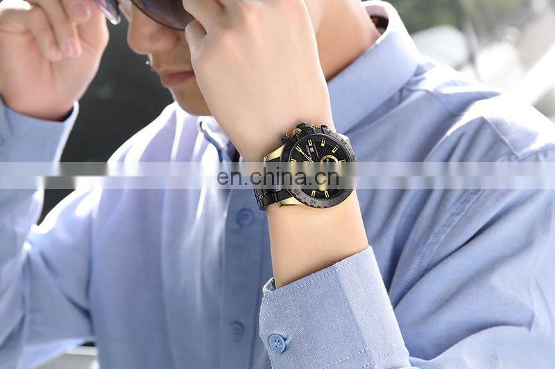 CURREN 8334 Men Quartz Chronograph Business Watches Fashion Stainless Steel Auto Date Casual Wristwatch