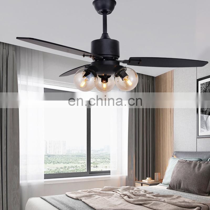 Home Appliances Led Fans Remote Control Switches with Light Wood Blades Decorative Lighting Modern Energy Saving Ceiling Fan