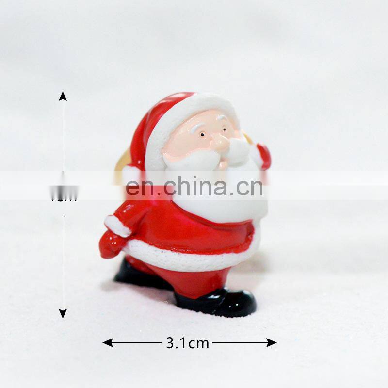 Christmas Resin Elk Santa Claus Ornaments Merry Christmas Decoration For Home Figurines Miniatures 2023 New Year Xmas Box Decor