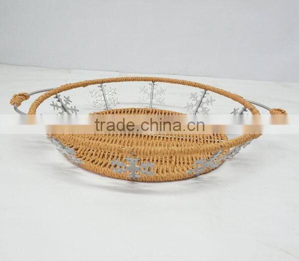 christmas paper string basket weave