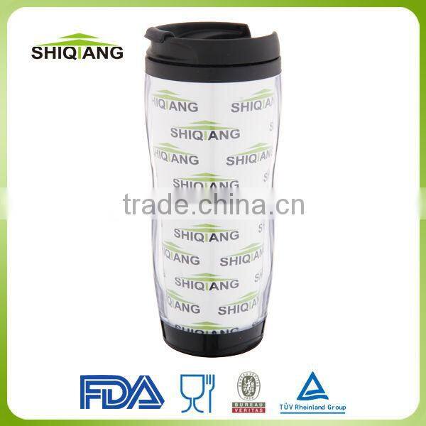 350ml DIY promotion leakproof thermal mugs with picture inserted