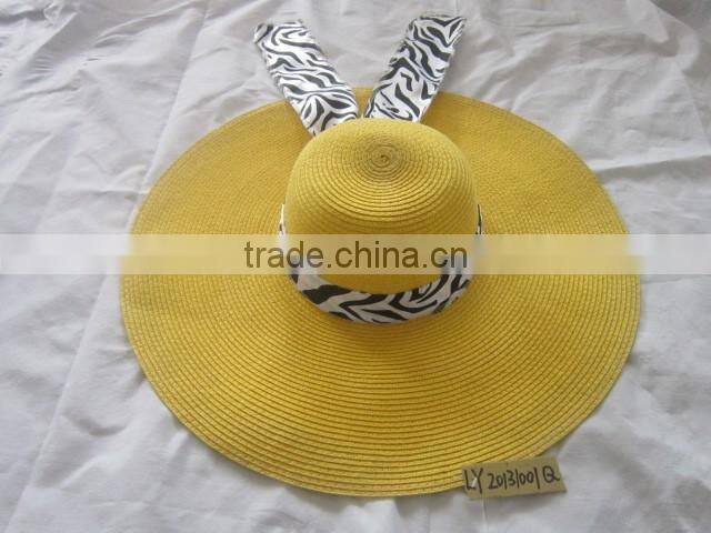 Wholesale elegant lady summer sun straw hat