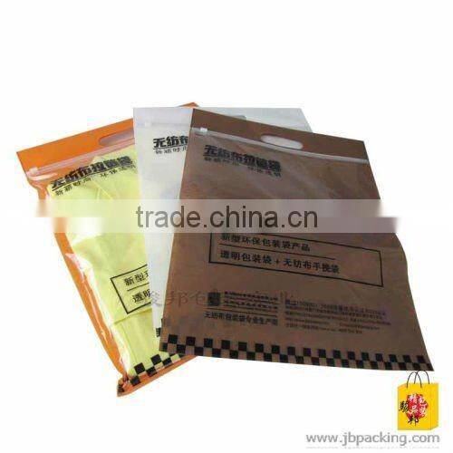 die cut promotional ldpe zipper bag for garment(JA-305)