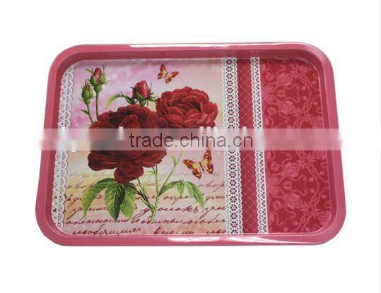 Rectangular full color printing metal tray