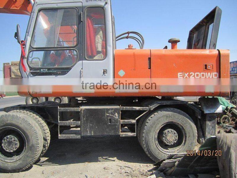 Used Hitachi Excavator EX200WD Wheel Excavator, Second Hand Hitachi excavator EX200WD For Sale