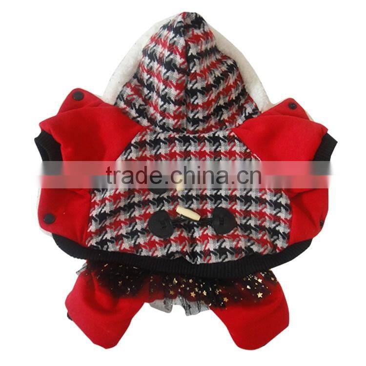 Nordic Style plovers and down four feet warm red dog clothing