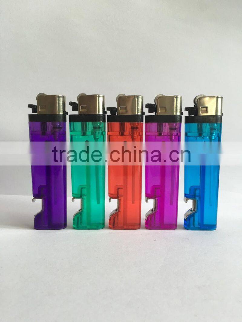 standard disposable plastic lighter with bittle opener ISO9994&CR