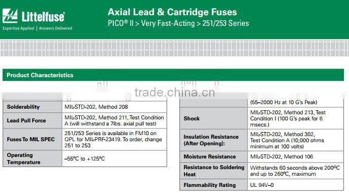 Original New Littelfuse very fast acting PICO II Fuse 0251010NRT1L 10A 125V-1