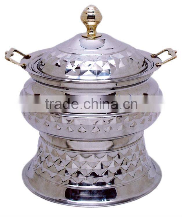 Steel Cheffing Dish, Wedding & Party utensils, food serving dish, hot keeping dish, Catering item, Hotel & Restaurant utensils