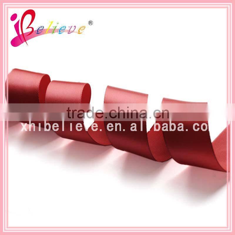 Famous brand high quality polyester satin ribbon ornaments pink ribbon roll