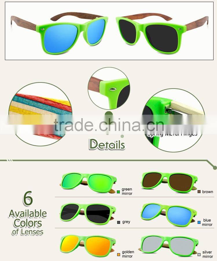 Yellow Revo Color Handmade Custom Wood Sunglasses