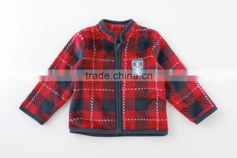 Japanese wholesale products cute stock jackets baby clothes check pattern for winter infant wear children garment kids clothing