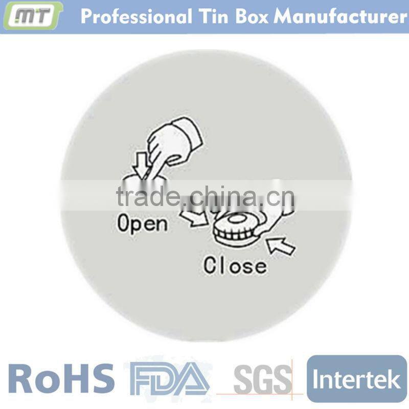 whole selling high quality round tin can with clear window