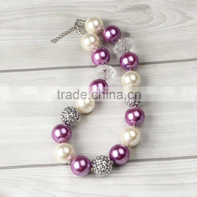 Cartoon horse pendant kids chunky bubblegum fashion necklace