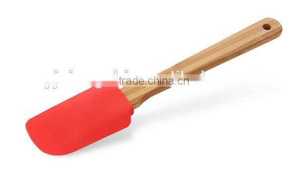 Hot Sale Food Grade Silicone Spatula With Wooden Handle Cooking Utensils