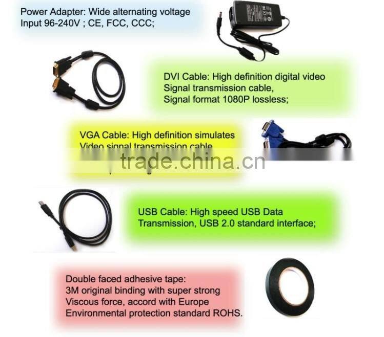 15 Inch Open Frame Cheap LCD Monitor VGA/DVI interface, High definition Touch Open Frame Monitor hot sale