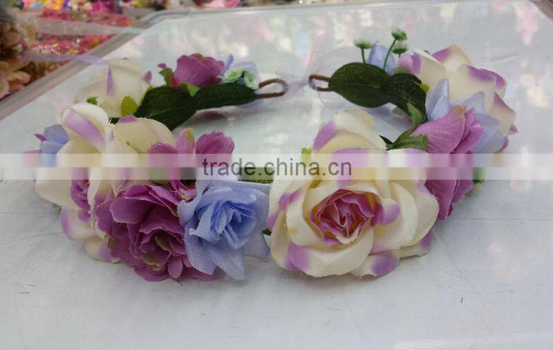 Fashion tiara flower garland crown headband for women wedding garland crown handband for girls