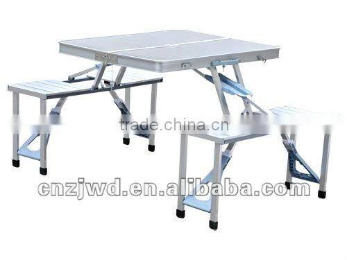 MDF top Folding Aluminum Picnic Table foldable table and chairs