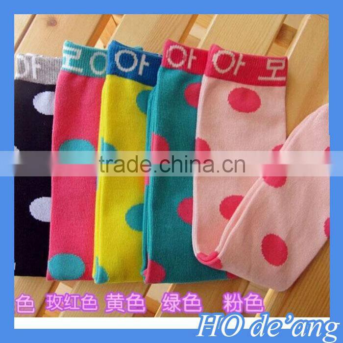 HOGIFT candy-colored Polka Dots Childrens Stocking,child cotton Knee-high socks,baby dress Stockings