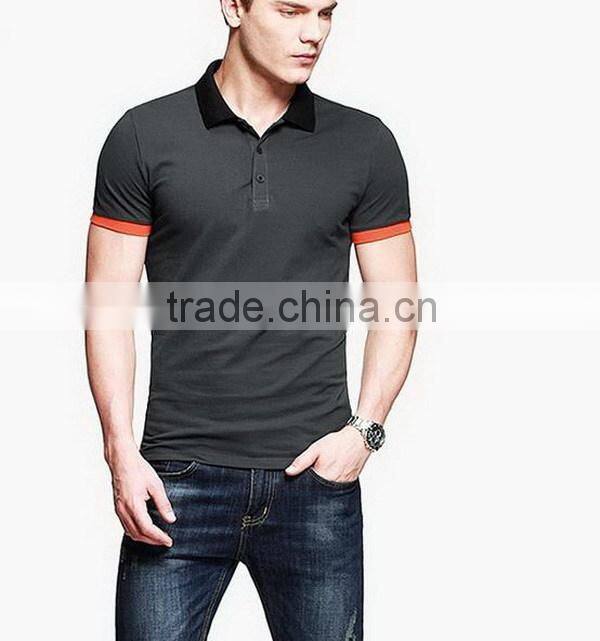 Durable hotsell men's cotton turtleneck polo shirt