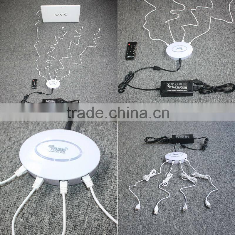 High quality multiple ports alarm 4 port usb hub tablet holder