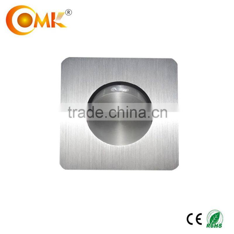 1w/3w indoor square recessed wall light