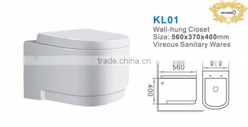 sanitary ware new design round wall hung toilet concealed tank wall mounted toilet